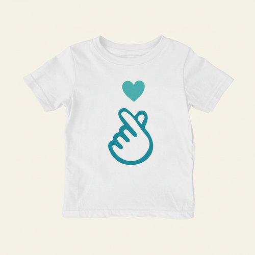 Love Sign Sunny Shirt (Toddler) on ivory background