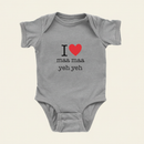 I ♡ Grandma & Grandpa Cantonese Onesie (Paternal) on ivory background