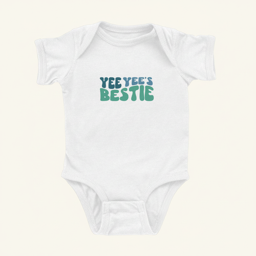 Yee Yee's Bestie Onesie on ivory background