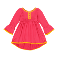 Infant Vestito Pom-pom Tunic Dress – Multicultural Cotton Toddler Outfit