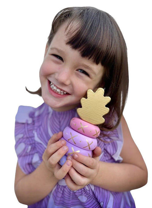 Pink Pineapple Stacking Toy - Cultr. by Created for Culture asianowned aapimarketplace asianownedkids asianownedkidsproducts asianownedbrands