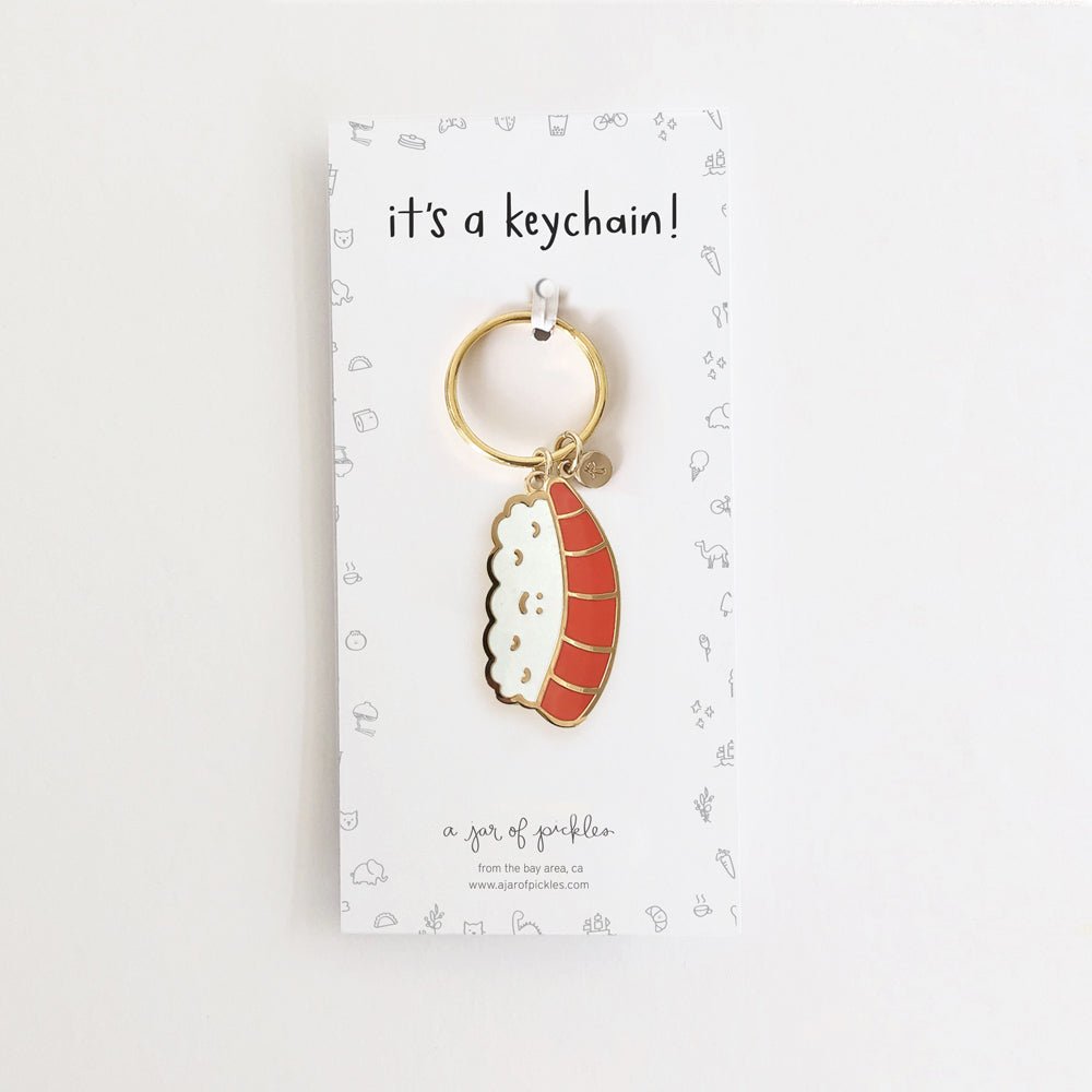 Sushi Enamel Keychain
