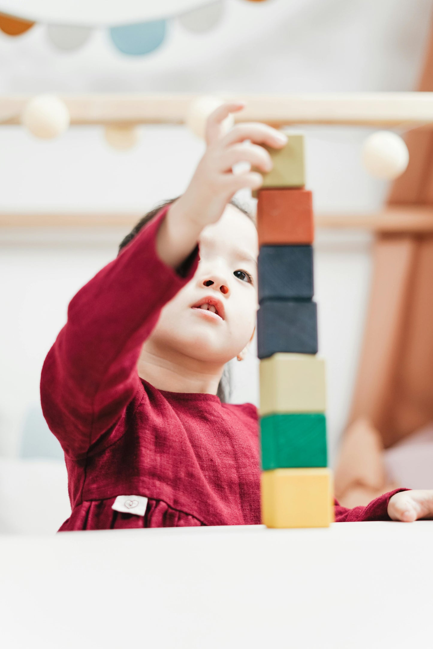 Rainbow Wooden Stacking Blocks