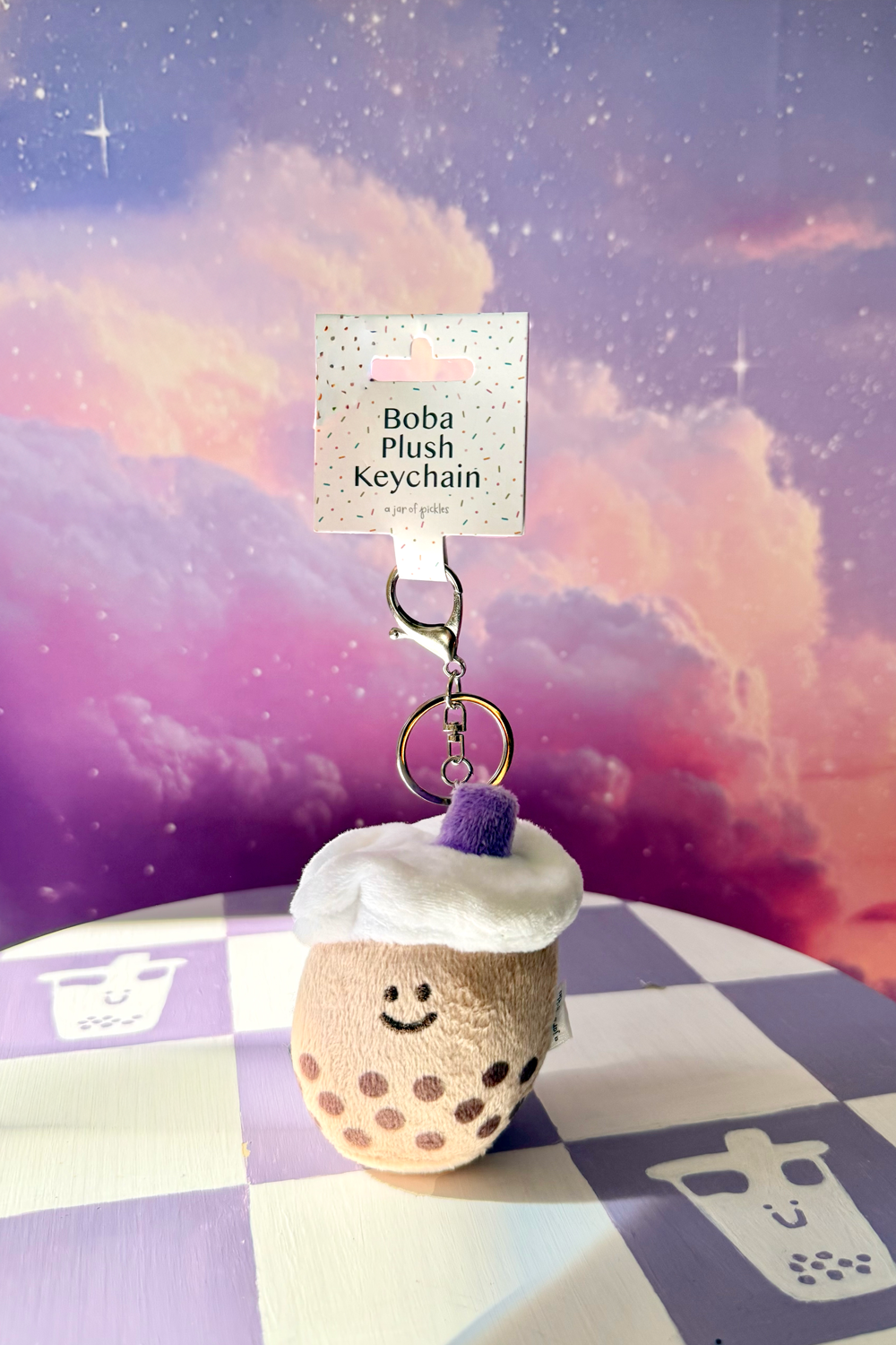 Mini Boba Milk Tea Bag Charm Plushie Keychain