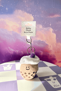 Mini Boba Milk Tea Bag Charm Plushie Keychain - Cultr. by Created for Culture asianowned aapimarketplace asianownedkids asianownedkidsproducts asianownedbrands