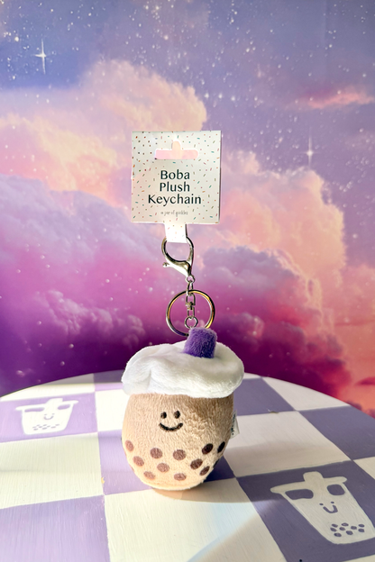 Mini Boba Milk Tea Bag Charm Plushie Keychain