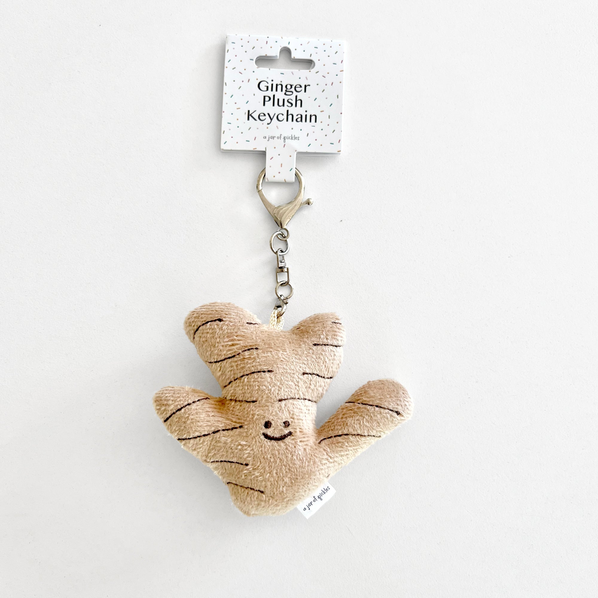 Mini Ginger Vegetable Bag Charm Plushie Keychain