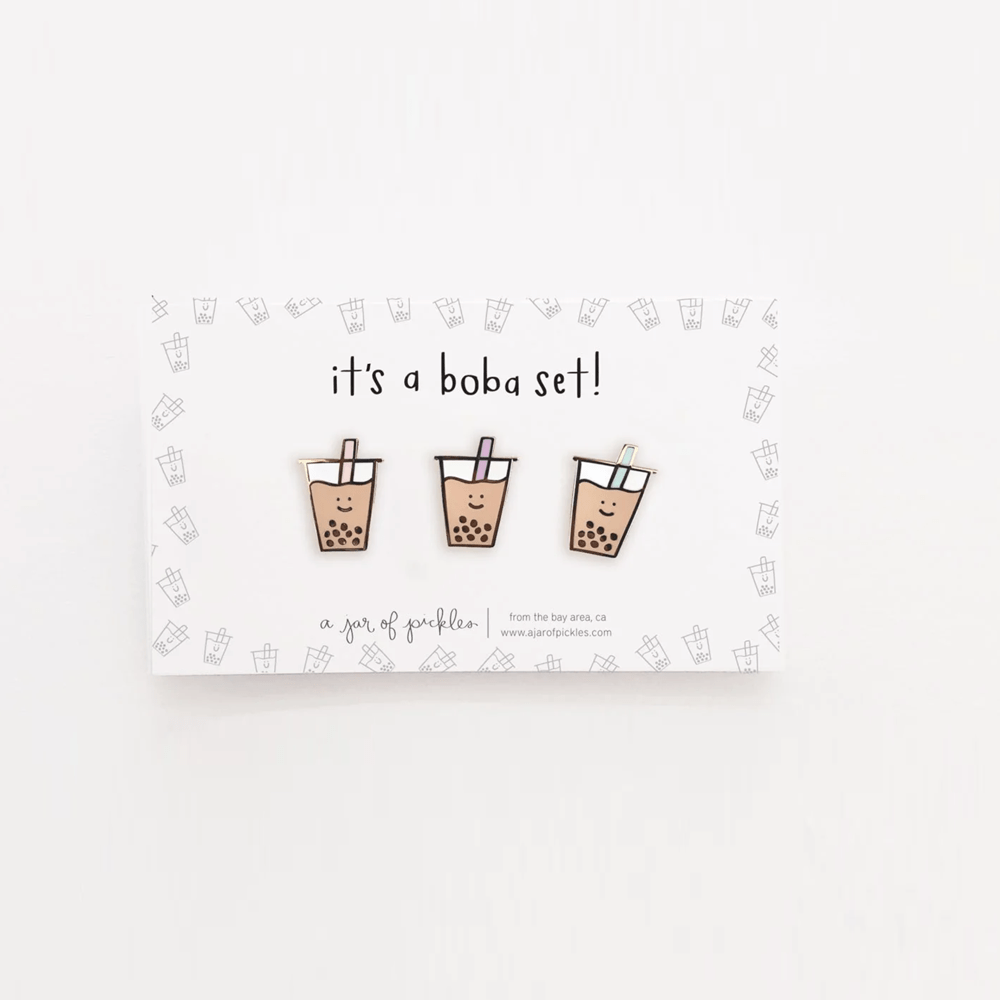 Boba Pin Set of 3