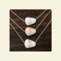 Minimalist Floating Pastel Cone Shell Necklace (14k gold filled)