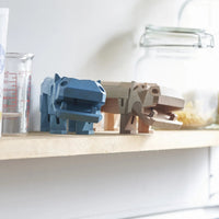 Morphits® Modern Wooden Hippo Decor – Interactive Puzzle & Art Piece