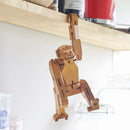 Morphits® Modern Wooden Monkey Decor – Interactive Puzzle & Art Piece