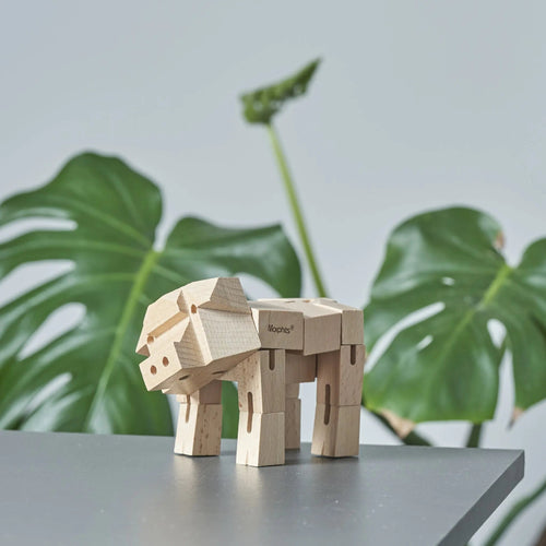 Morphits® Modern Wooden Pig Decor – Interactive Puzzle & Art Piece