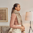 Tesu Black Gold Hand Crafted Shibori Silk Scarf