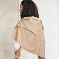 Maple Beige Handwoven Hand Embroidered Classic Scarf