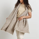 Forest Night Handwoven Neutral Cashmere Merino Scarf
