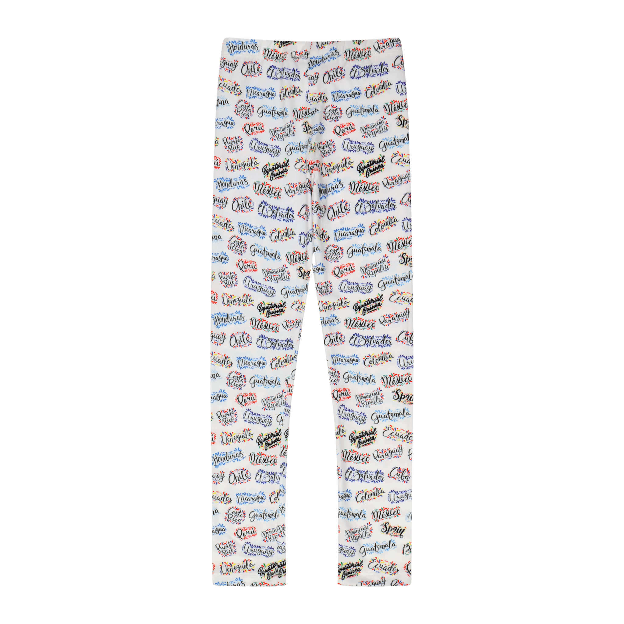 Paises Leggings Set for Kids | Vibrant Multicultural Print