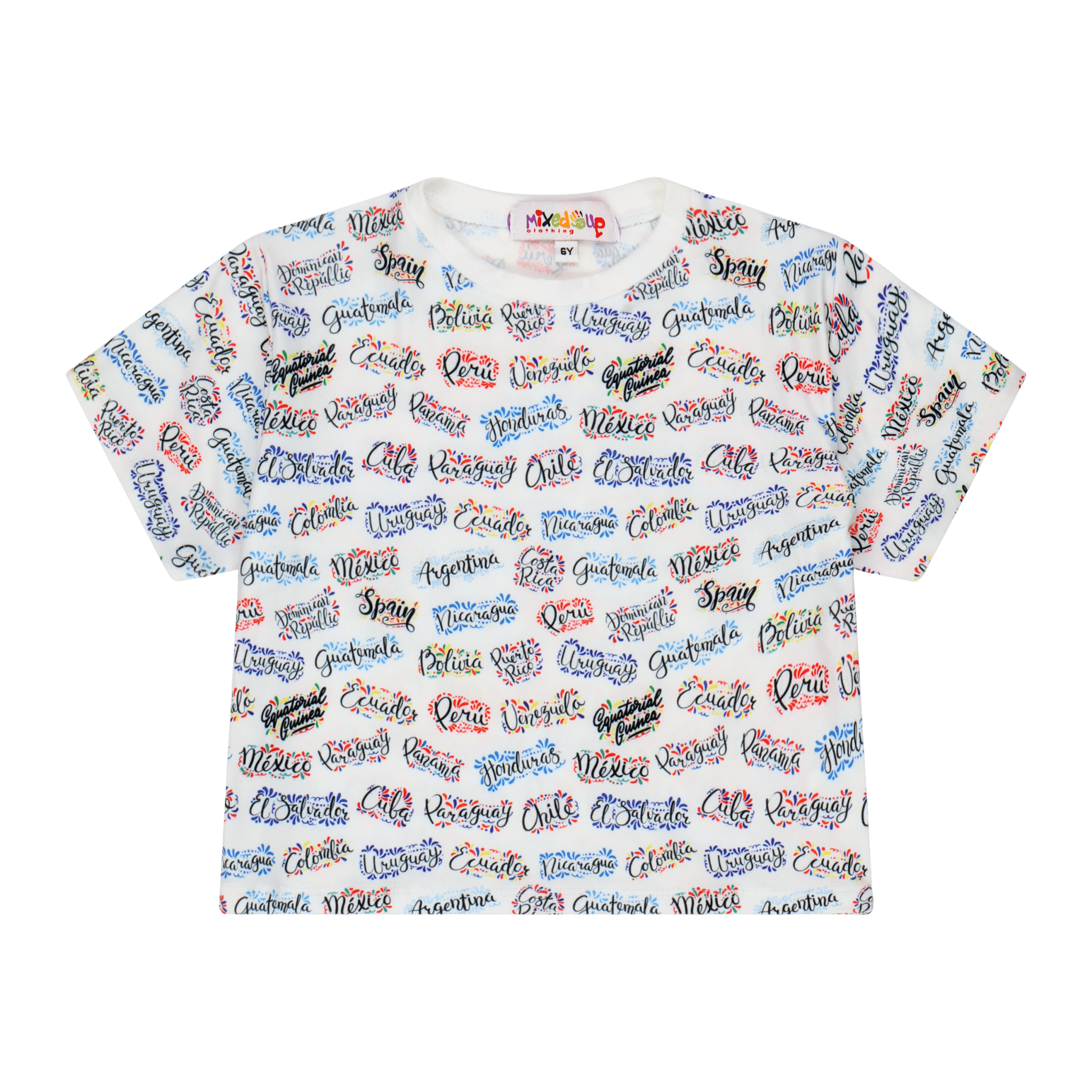 Paises Leggings Set for Kids | Vibrant Multicultural Print