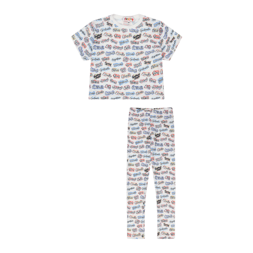 Paises Leggings Set for Kids | Vibrant Multicultural Print