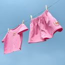 ☀️ Organic Play Set — Short Sleeve + Shorts in Pink