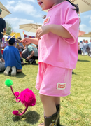 ☀️ Organic Play Set — Short Sleeve + Shorts in Pink