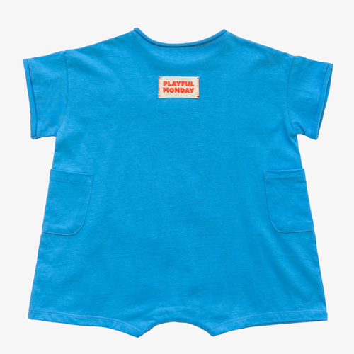 ☀️ Organic Play Suit - Blue