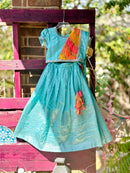 Radiant Waves lehenga set - Kids