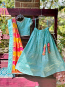 Radiant Waves lehenga set - Kids