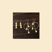 Resin Pikake Drop Earrings (Gold Plated, Nickel and Lead Free)