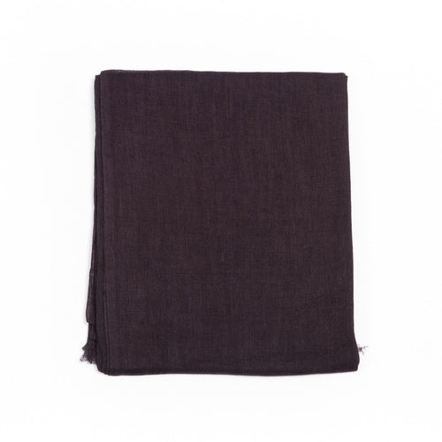 Coco Brown Hand Woven Linen Silk Blend Scarf