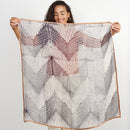 Samu Black Hand Crafted  Shibori Print Silk Chiffon Sqaure Scarf