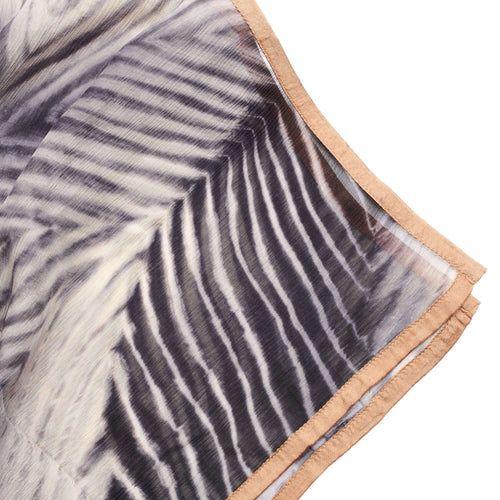 Chiffon Square Scarf Samu Black Hand Crafted  Shibori Print Silk
