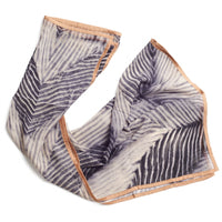 Samu Black Hand Crafted  Shibori Print Silk Chiffon Sqaure Scarf