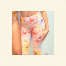 Sandy Watercolor Hibiscus Recycled Leggings Hero