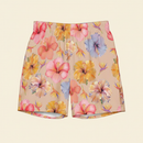 Sandy Watercolor Hibiscus Recycled Swim Shorts Hero