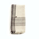 Seytu Off White Striped Gently Textured Handloom Throw
