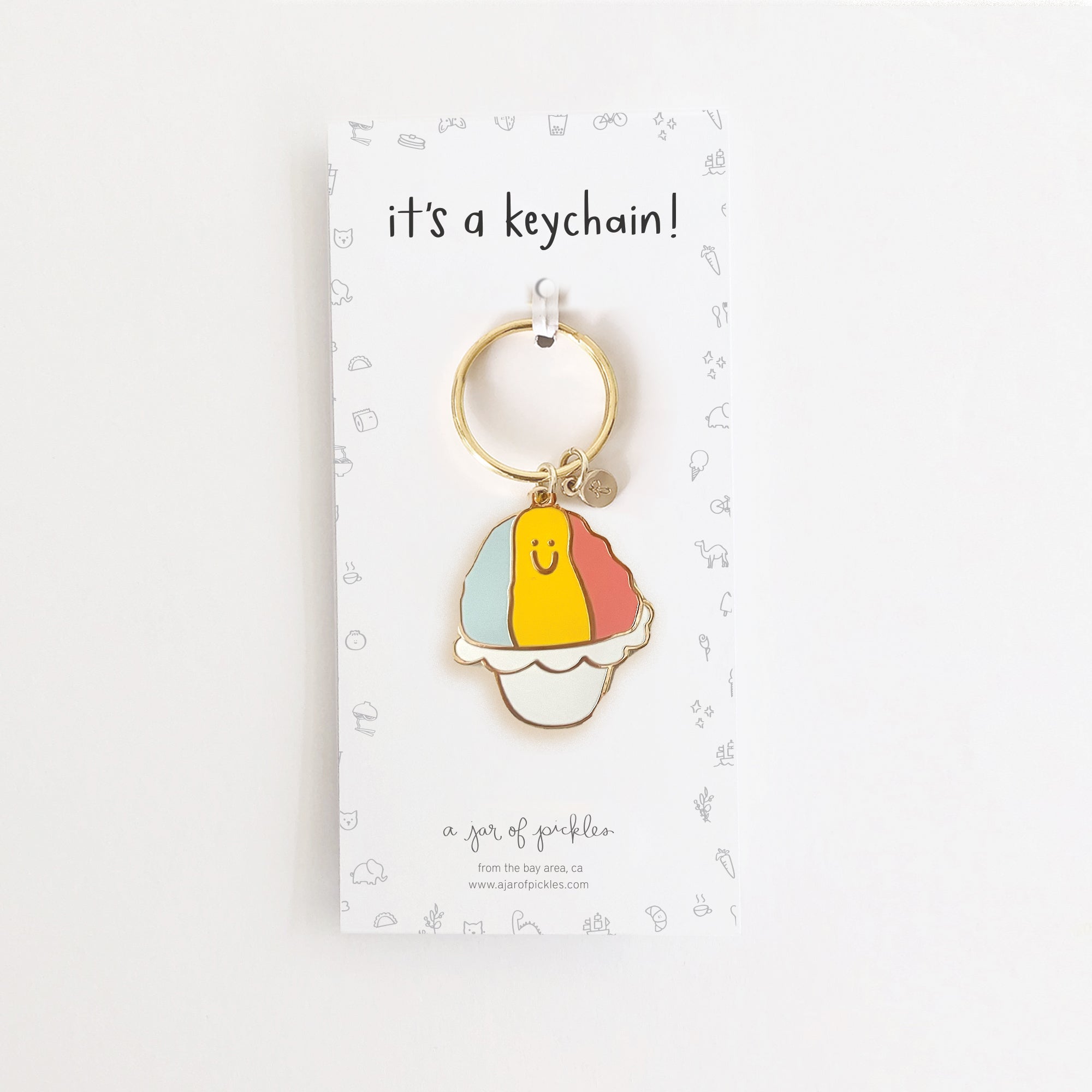 Shave Ice Enamel Keychain