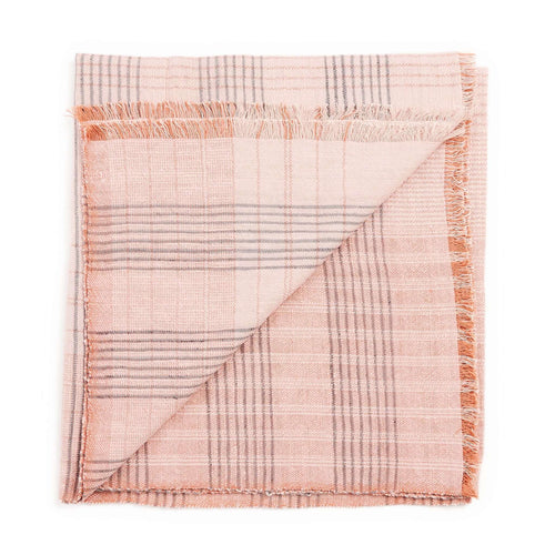 Silica Chalk Off White And Gray Stripes Handwoven Throw