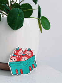 Strawberry Shibe Stickers