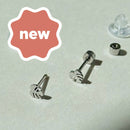 Flat Back- Teeniest Tiniest Monstera Deliciosa Earring Studs