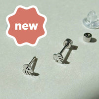 Flat Back- Teeniest Tiniest Monstera Deliciosa Earring Studs