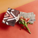 Tisa Artisanal Pouch In Black Pink Triangle Print