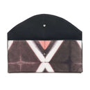 Tisa Artisanal Pouch In Black Pink Triangle Print