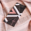Tisa Artisanal Pouch In Black Pink Triangle Print