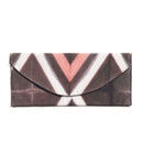 Tisa Artisanal Pouch In Black Pink Triangle Print