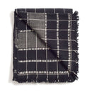 Charco Black Checks Pattern Handwoven Organic Cotton Throw