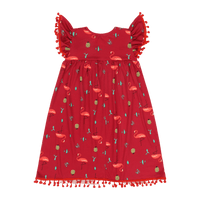 Flamingo Short Sleeve Dress – Colorful Multicultural Kids Outfit