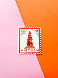 Vietnam Stamp Vinyl Sticker