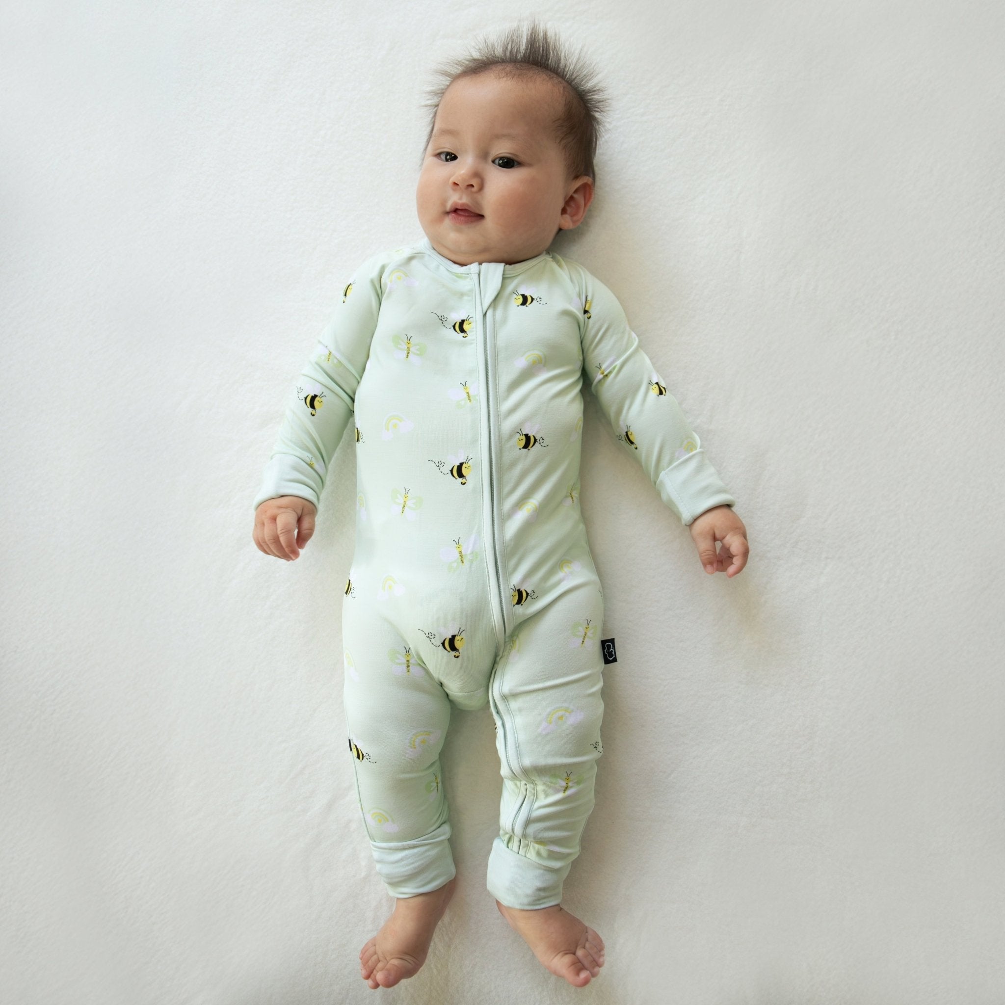 Zippered Romper in Bee Happy - Cultr. by Created for Culture asianowned aapimarketplace asianownedkids asianownedkidsproducts asianownedbrands