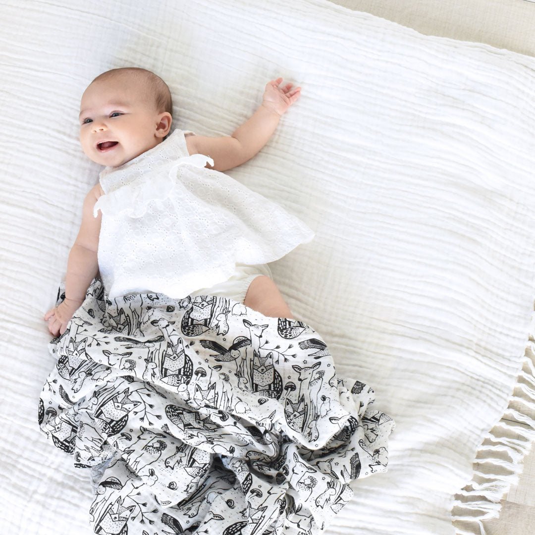 Organic Muslin Swaddle - Forest - Cultr. by Created for Culture asianowned aapimarketplace asianownedkids asianownedkidsproducts asianownedbrands