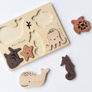 Wooden Tray Puzzle - Ocean Animals - Cultr. by Created for Culture asianowned aapimarketplace asianownedkids asianownedkidsproducts asianownedbrands
